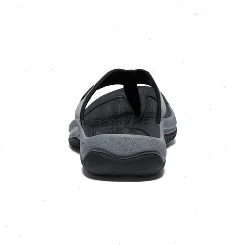 Men's Kona Leather Flip-Flop  |  Steel Grey/Black