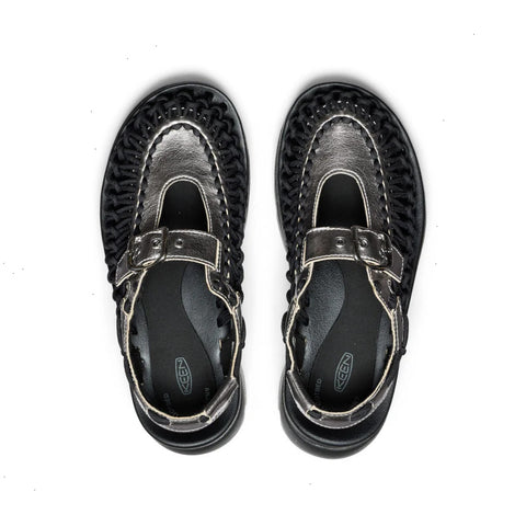 All Gender UNEEK PLT Mary Jane Sneaker  |  Silver/Black