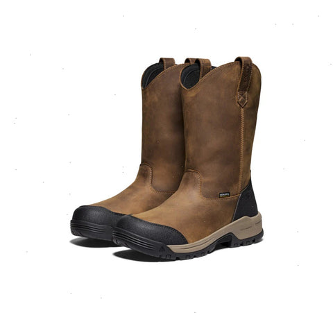 Men's Evanston Pull-On Waterproof Boot (Soft Toe)  |  Bison/Black