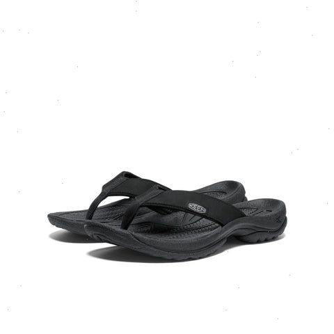 Women's Kona Leather Flip-Flop  |  Black/Vapor