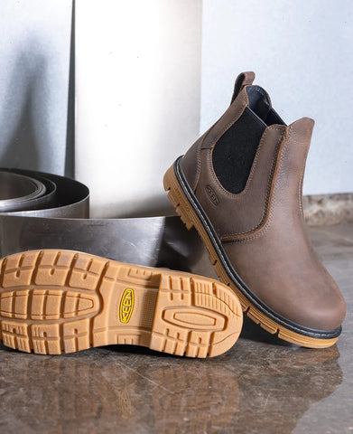 Men's San Jose Chelsea 90° Heel Boot (Aluminum Toe)  |  Cascade Brown/Gum