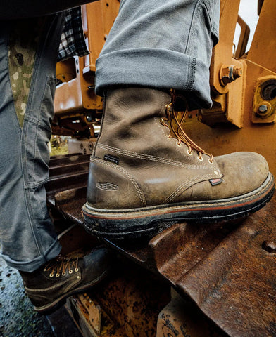 Men's Liberty 8" Waterproof 90° Heel Boot (Carbon Toe)  |  Coffee Bean/Black