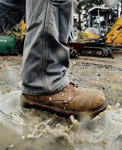 Men's Liberty 8" Waterproof 90° Heel Boot (Carbon Toe)  |  Coffee Bean/Black