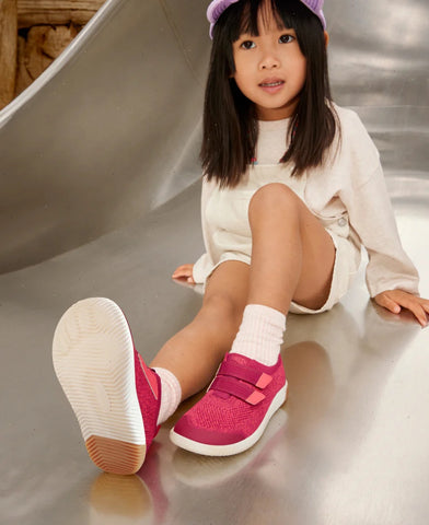 Little Kids' KNX Knit Double Strap  |  Beaujolais/Raspberry