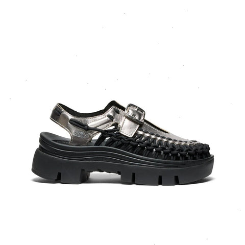 All Gender UNEEK PLT Mary Jane Sneaker  |  Silver/Black